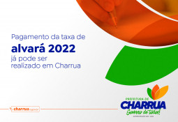 Pagamento da taxa de alvará 2022 já pode ser realizado em Charrua
