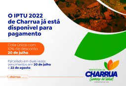 IPTU 2022 de Charrua já está disponível para pagamento