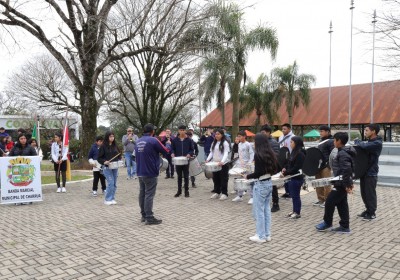 Banda Marcial de Charrua participa da 2ª Integração de Bandas Marciais em Erval Grande