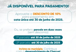 IPTU 2025 de Charrua já está disponível para pagamento
